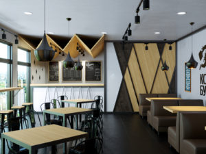 Coffee Sanwich, интерьеры, дизайн-проект кафе